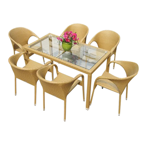 Standard Dining Table Rattan Wicker Chairs Ds-06054
