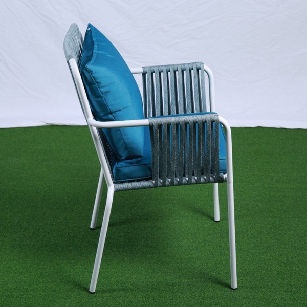Modern Aluminium Cafe Bistro Restaurant Dinning Woven Chair【I can-20130】
