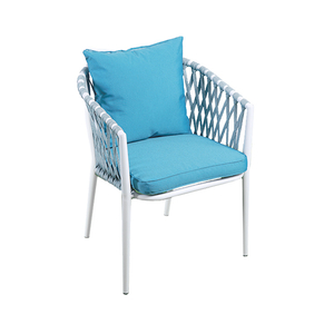 Rope Aluminum Diner Chaises Restaurant Woven Dining Chair【I can-20128】