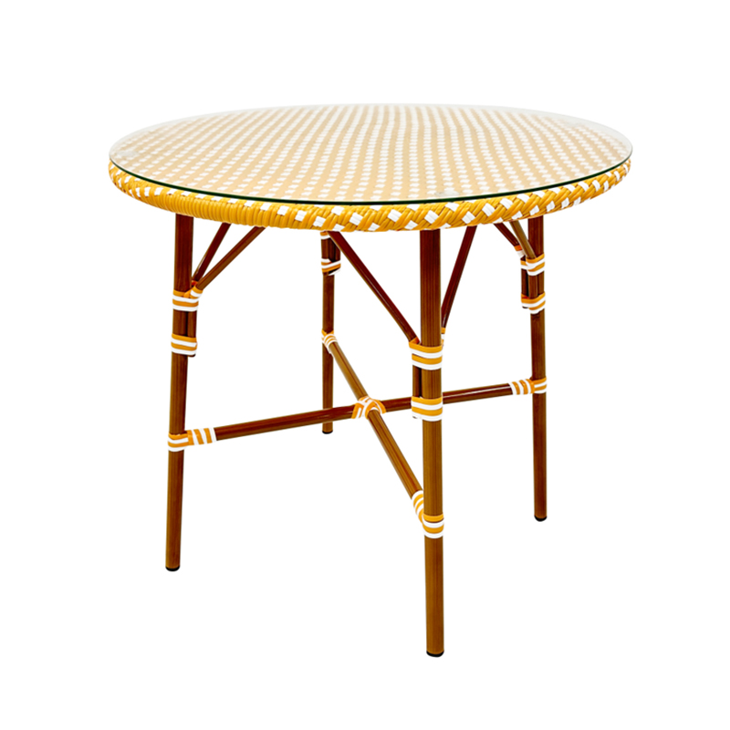 Customize Counter Yellow Rattan Chair